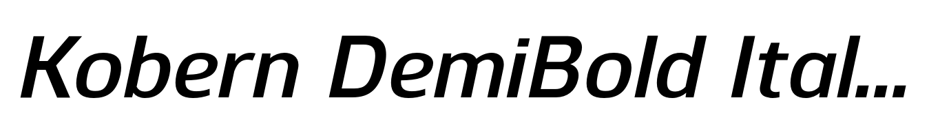 Kobern DemiBold Italic